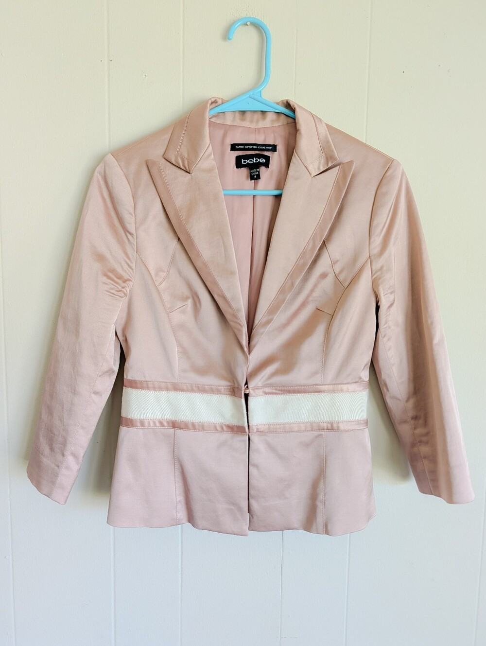 Bebe Vintage Light Pink Blazer